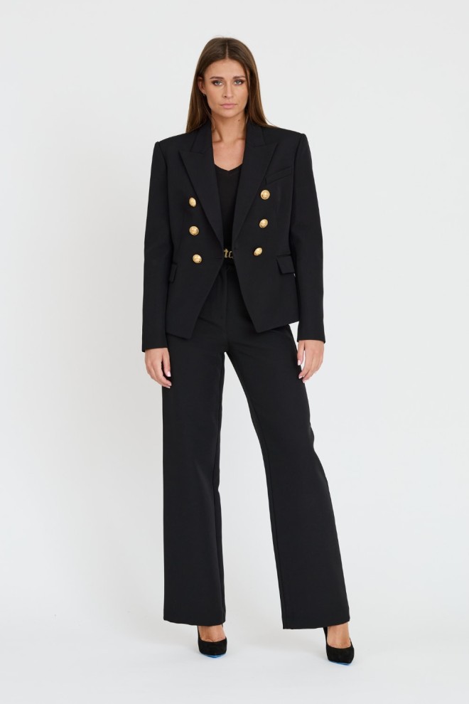 BALMAIN Czarna damska marynarka 6 Btn Gdp Jacket