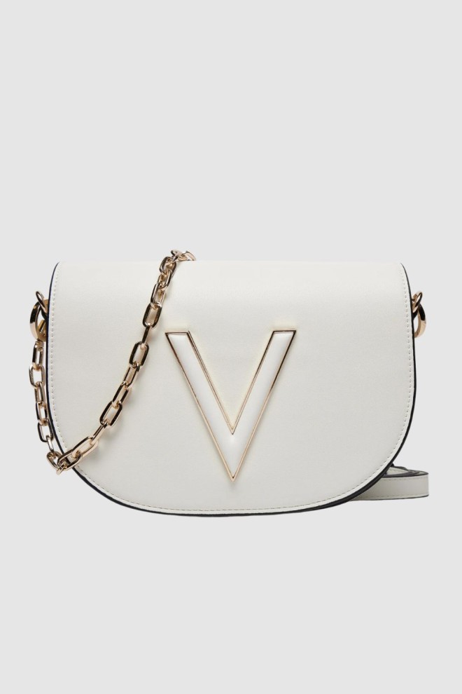 VALENTINO White Coney Flap Bag