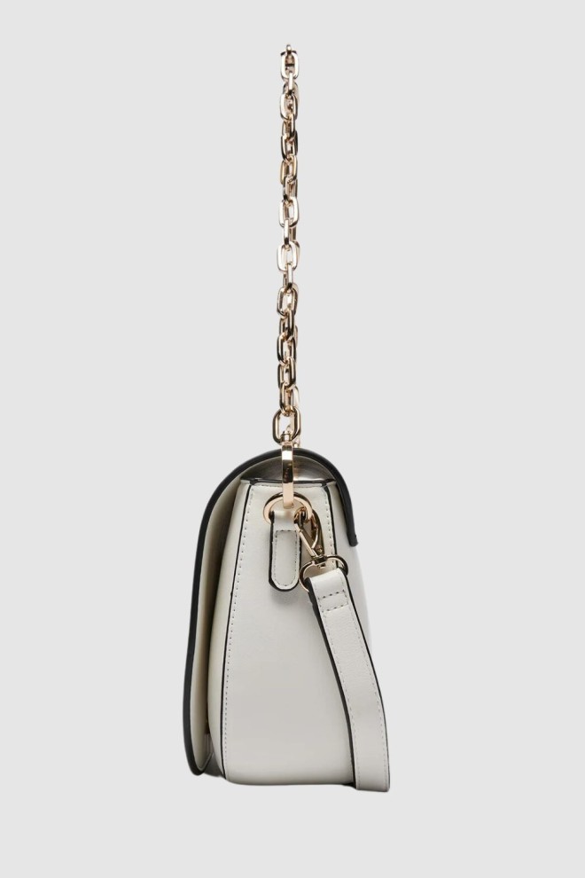 VALENTINO White Coney Flap Bag