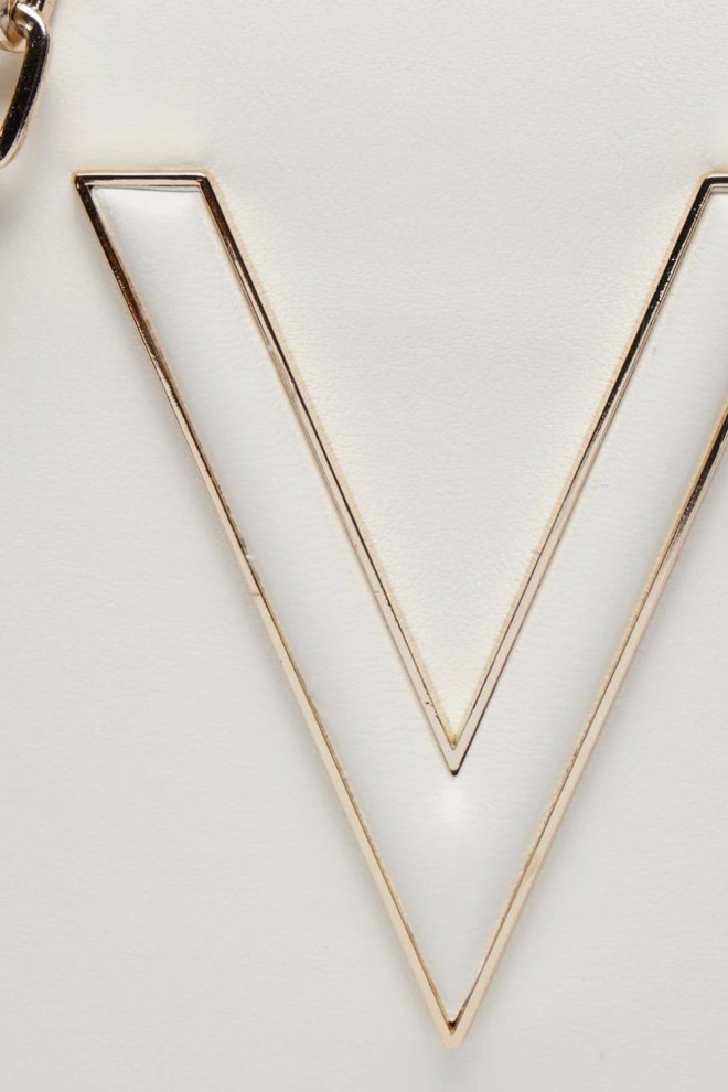 VALENTINO White Coney Flap Bag