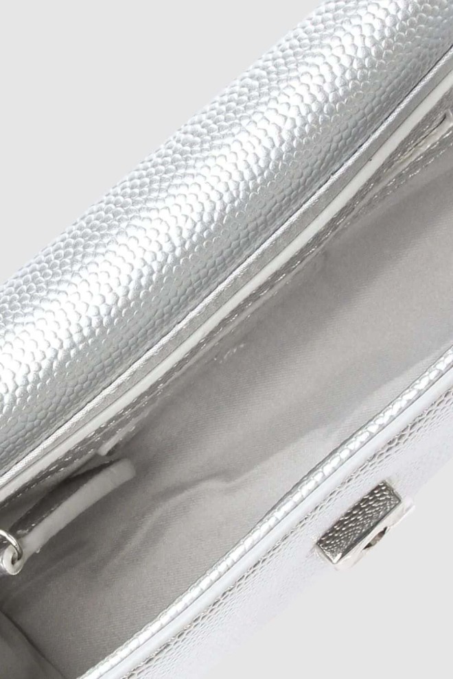 VALENTINO Silver Divina Clutch Bag