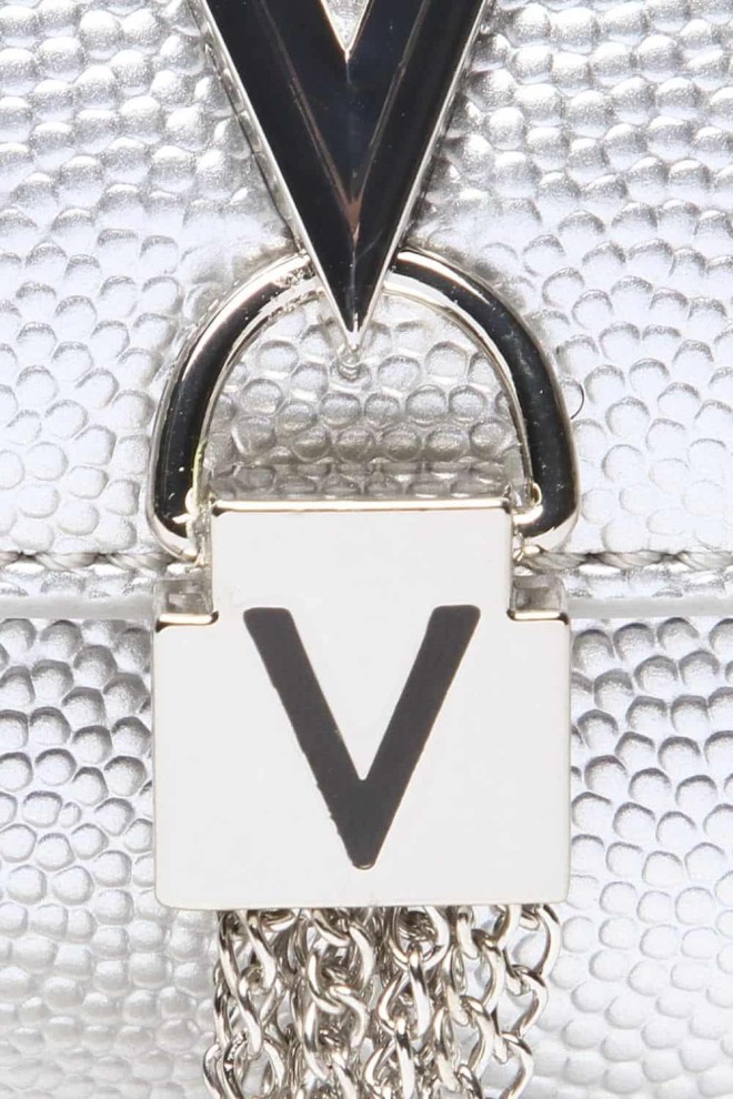 VALENTINO Silver Divina Clutch Bag