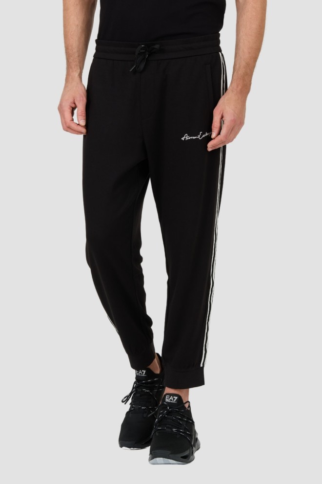 ARMANI EXCHANGE Pantaloni de trening negri pentru bărbați