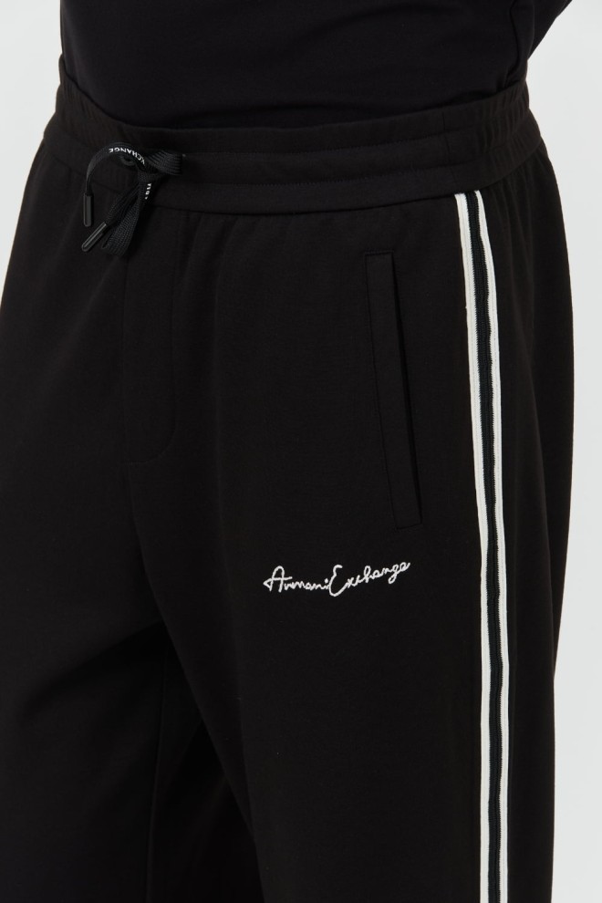 ARMANI EXCHANGE Pantaloni de trening negri pentru bărbați