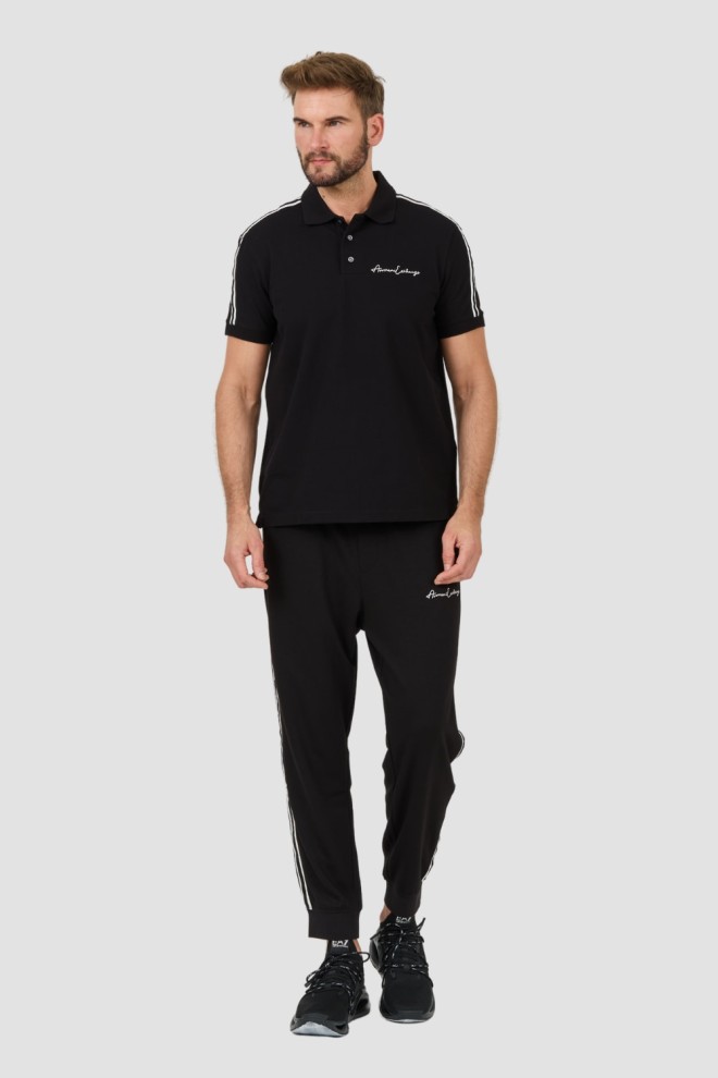 ARMANI EXCHANGE Pantaloni de trening negri pentru bărbați