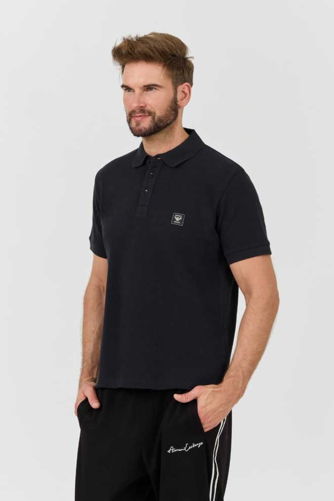 EMPORIO ARMANI Polo negru pentru bărbați