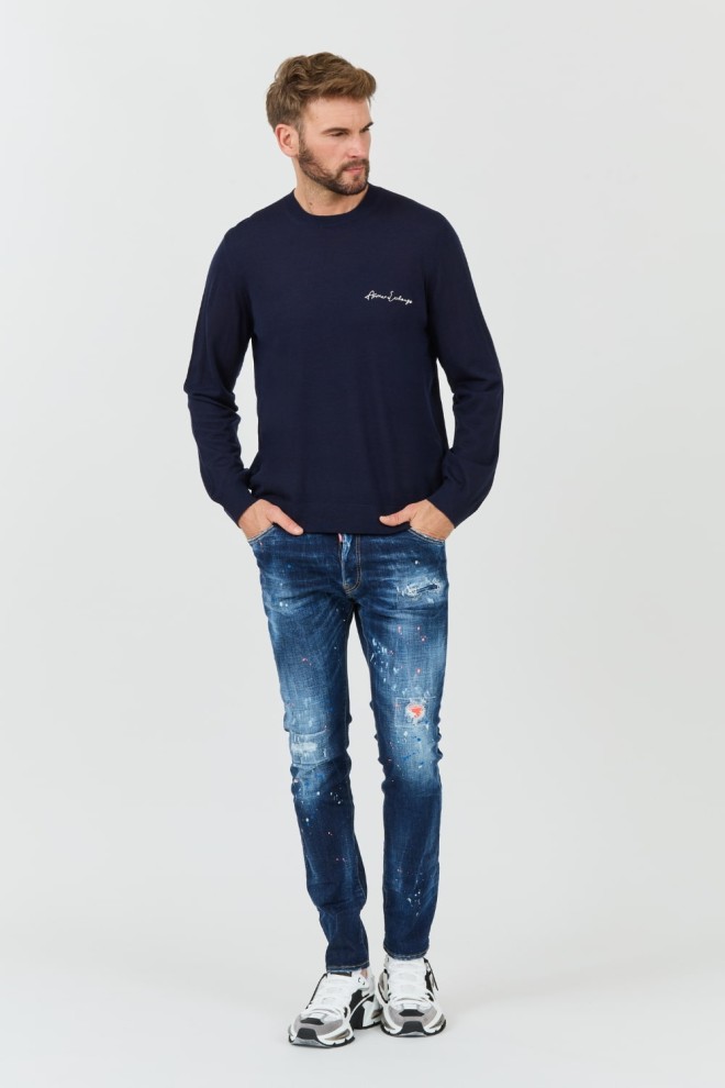 ARMANI EXCHANGE Granatowy sweter Jumpers