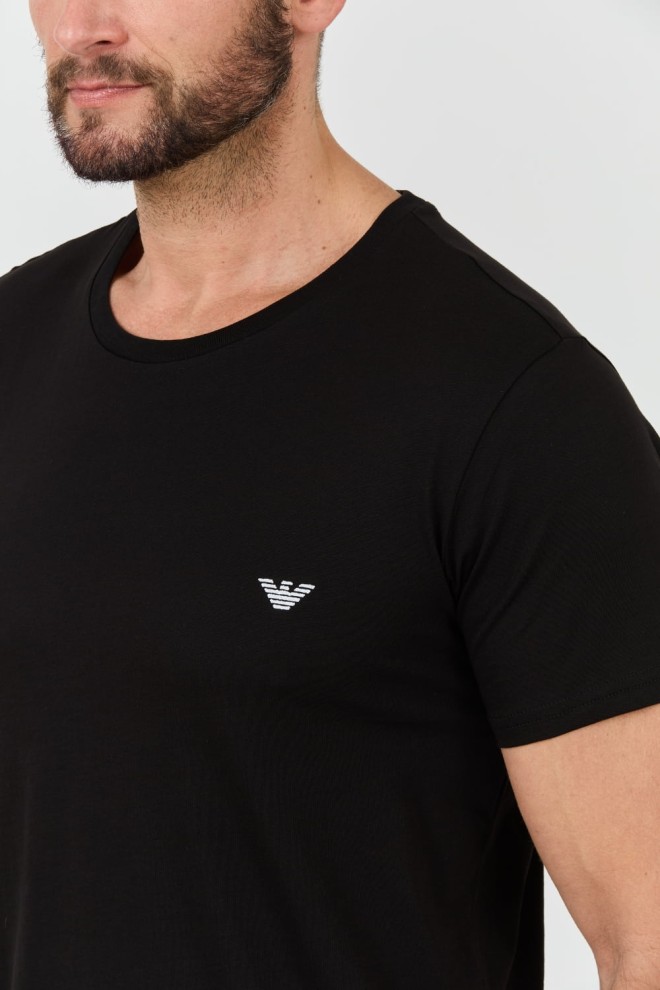 EMPORIO ARMANI Tricou basique negru pentru bărbați