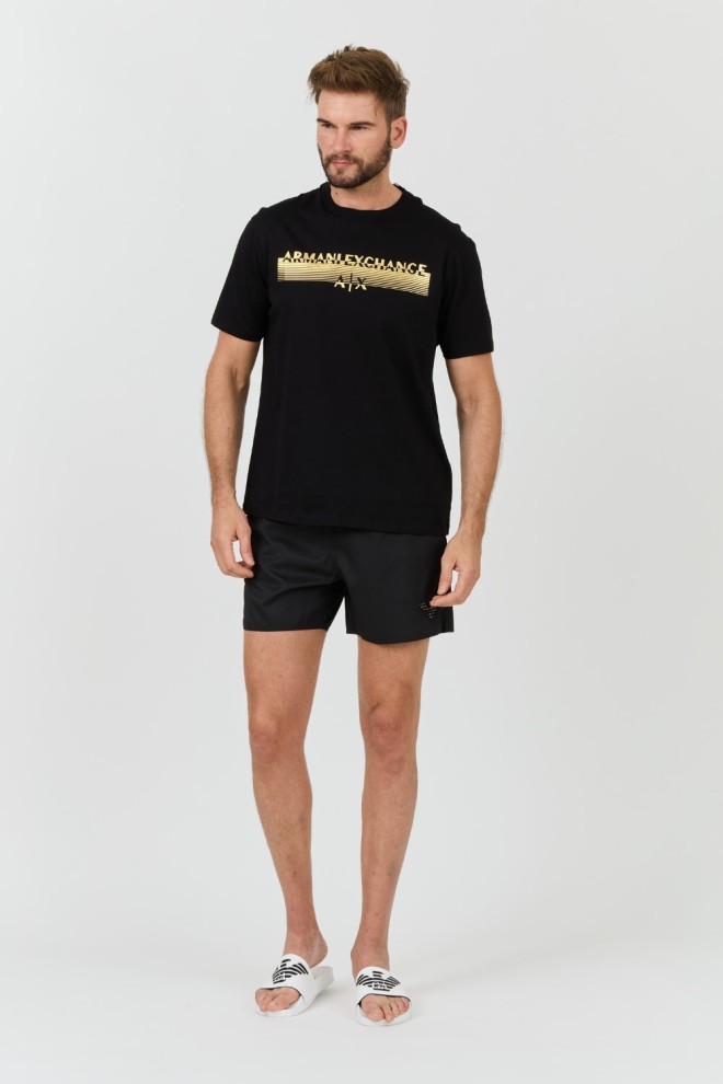 ARMANI EXCHANGE Black short-sleeved t-shirt