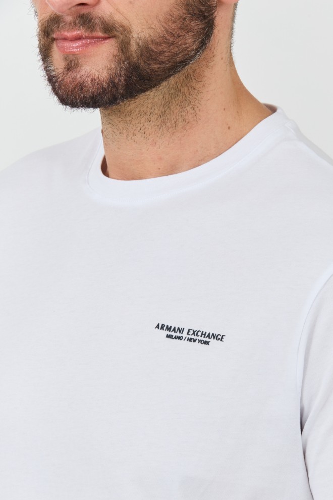 ARMANI EXCHANGE Tricou alb pentru bărbați
