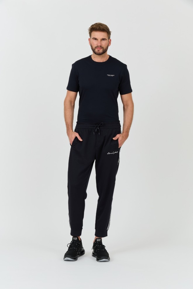 Tricou albastru marin pentru bărbați ARMANI EXCHANGE 