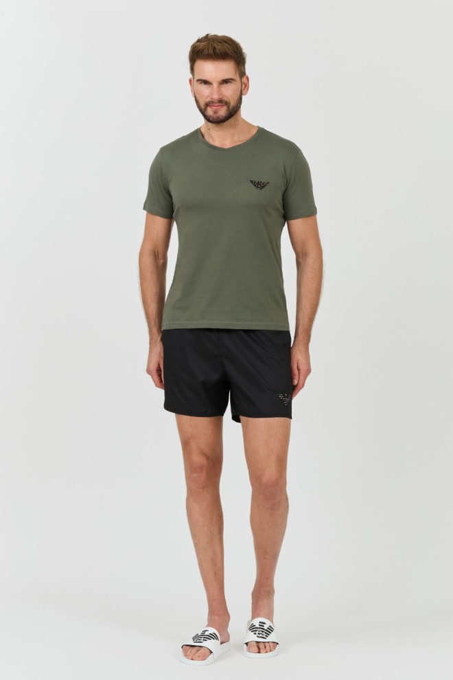 EMPORIO ARMANI green brodé logo t-shirt