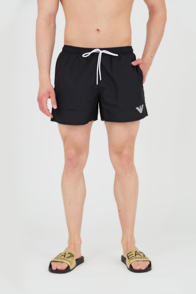 EMPORIO ARMANI Black swim trunks De bain logo brodé