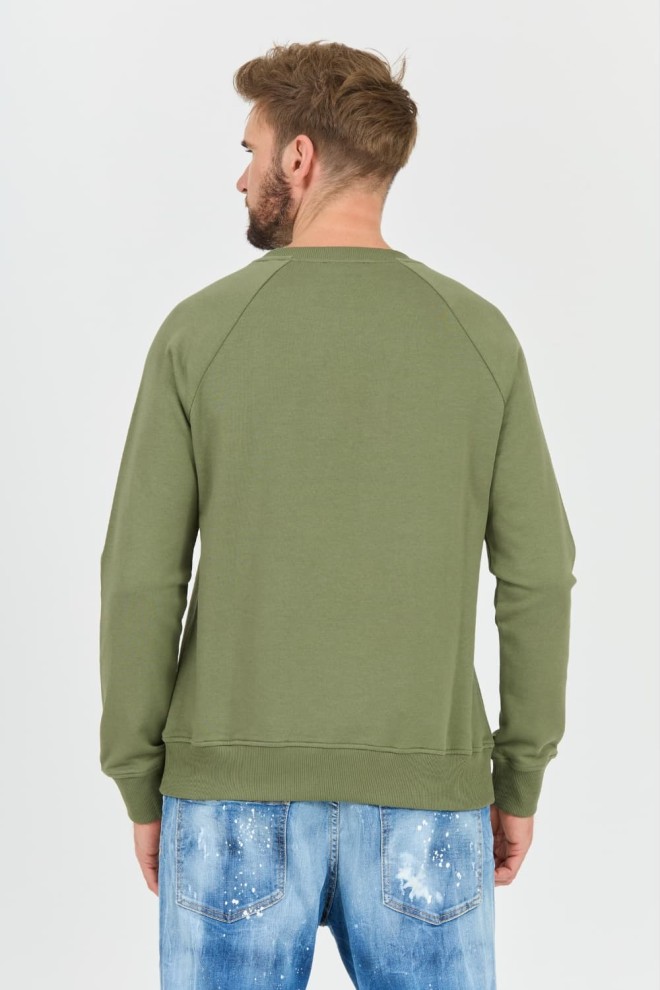 BALMAIN Hanorac verde pentru bărbați Flock&foil