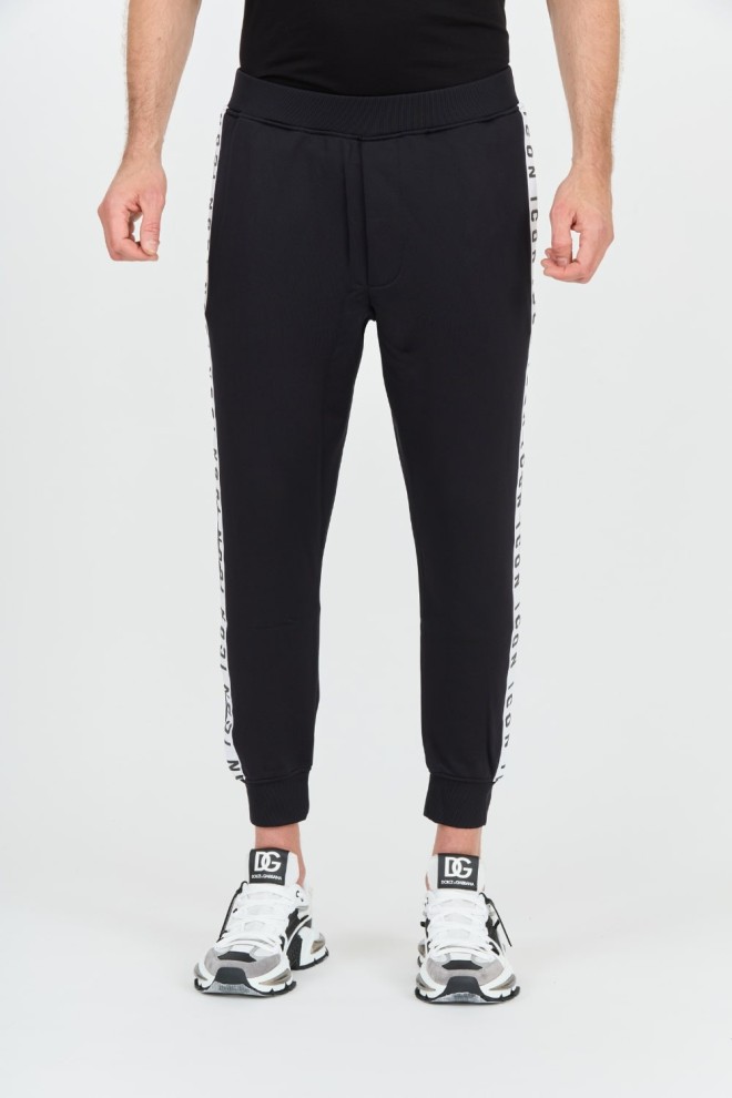 DSQUARED2 Pantaloni de trening negru Relax Dan Fit pentru bărbați