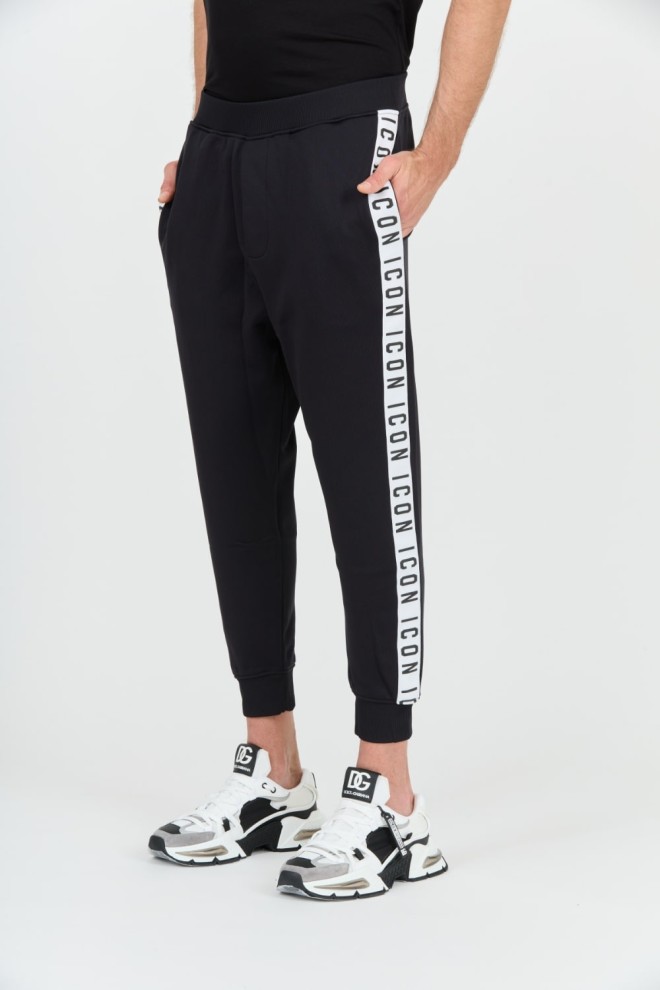 DSQUARED2 Pantaloni de trening negru Relax Dan Fit pentru bărbați
