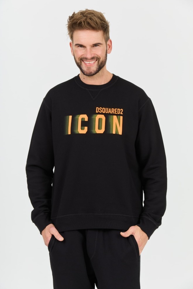 DSQUARED2 Black Icon Blur Cool Fit Crewneck Sweatshirt