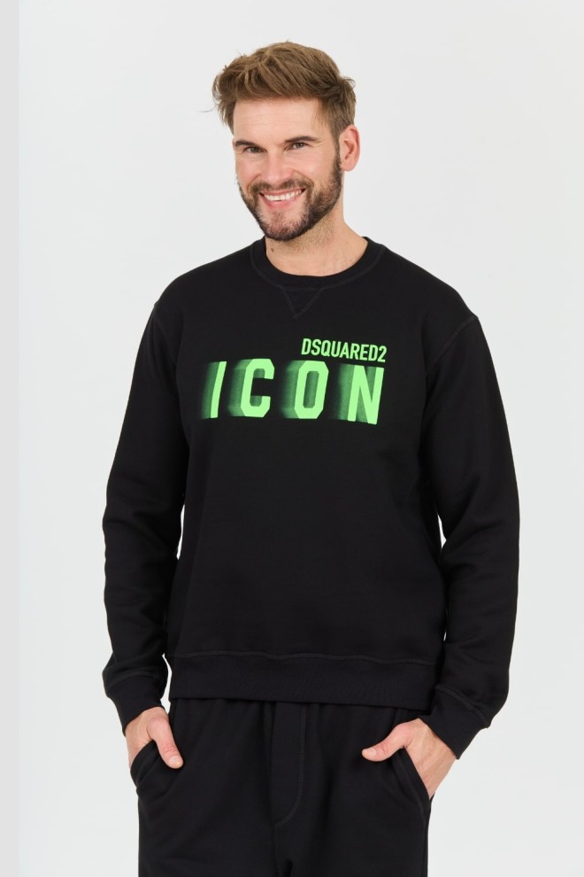 DSQUARED2 Black Icon Blur Cool Fit Crewneck Sweatshirt