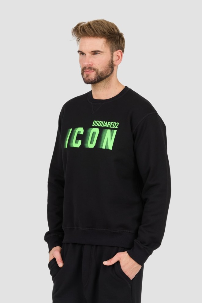 DSQUARED2 Black Icon Blur Cool Fit Crewneck Sweatshirt