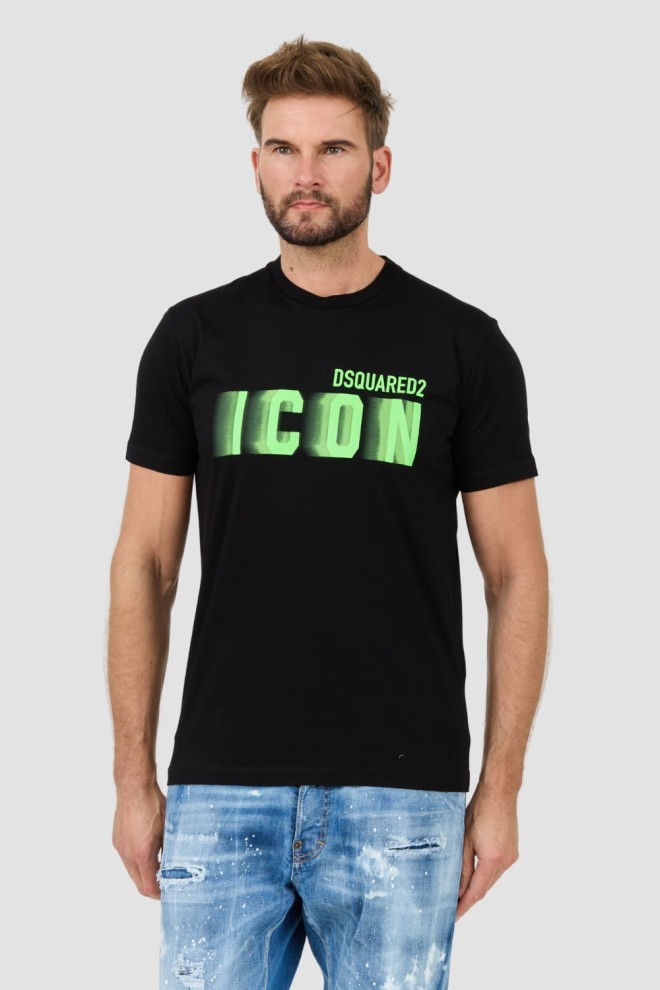 DSQUARED2 Black Icon Blur Cool Fit Tee pentru bărbați