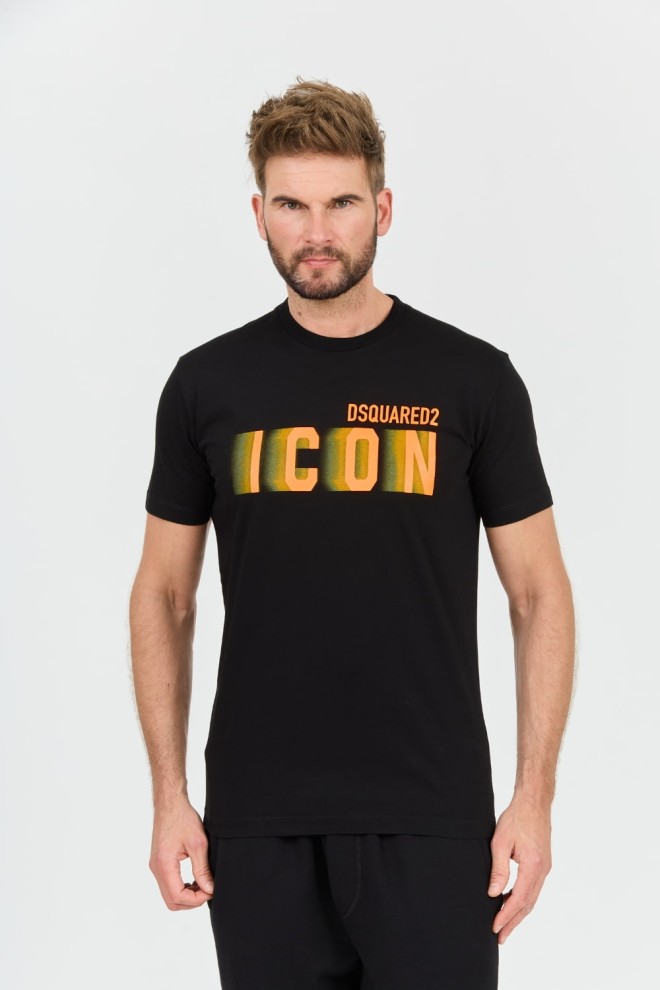 DSQUARED2 Black Icon Blur Cool Fit Tee pentru bărbați