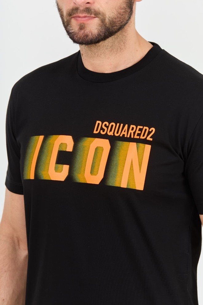 DSQUARED2 Black Icon Blur Cool Fit Tee pentru bărbați