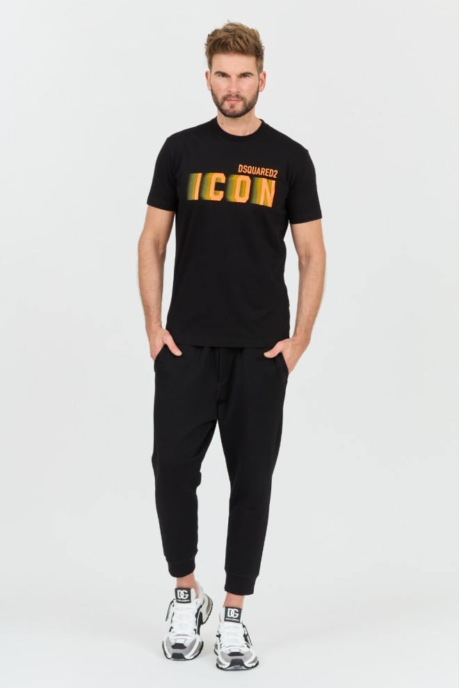 DSQUARED2 Black Icon Blur Cool Fit Tee pentru bărbați