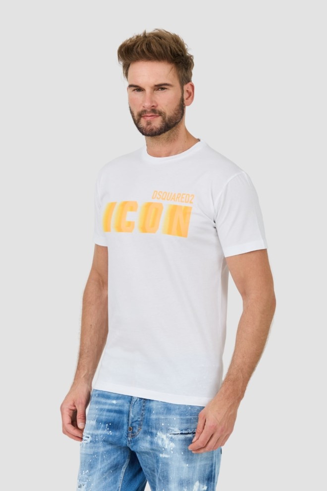 DSQUARED2 White Icon Blur Cool Fit Tee pentru bărbați