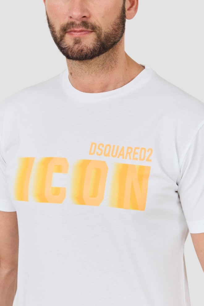 DSQUARED2 White Icon Blur Cool Fit Tee pentru bărbați