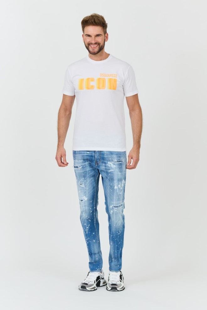 DSQUARED2 White Icon Blur Cool Fit Tee