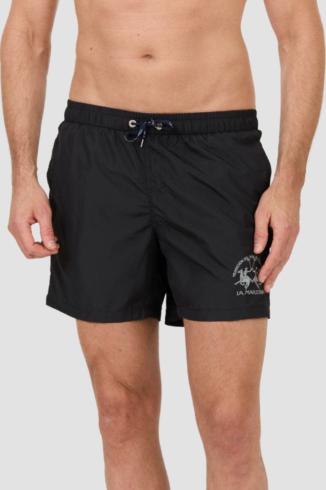 LA MARTINA Costum de baie negru pentru bărbați