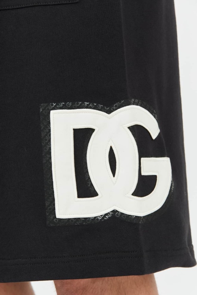 DOLCE & GABBANA Pantaloni scurți negri pentru bărbați