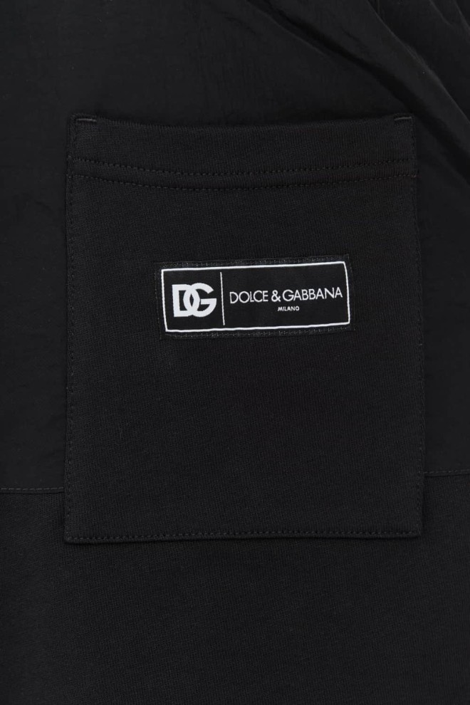 DOLCE & GABBANA Pantaloni scurți negri pentru bărbați
