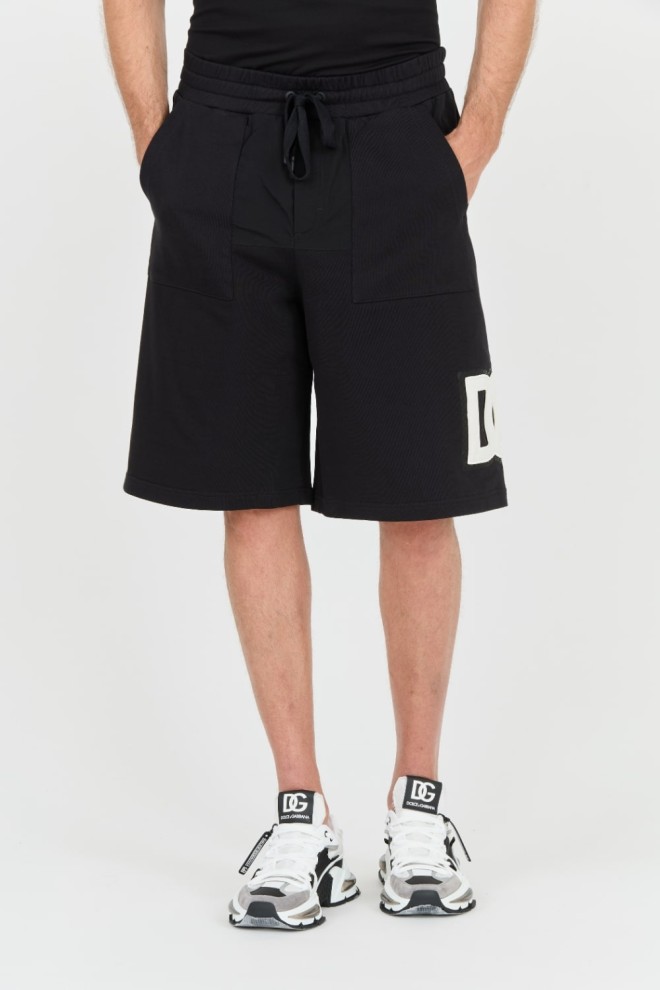 DOLCE & GABBANA Pantaloni scurți negri pentru bărbați