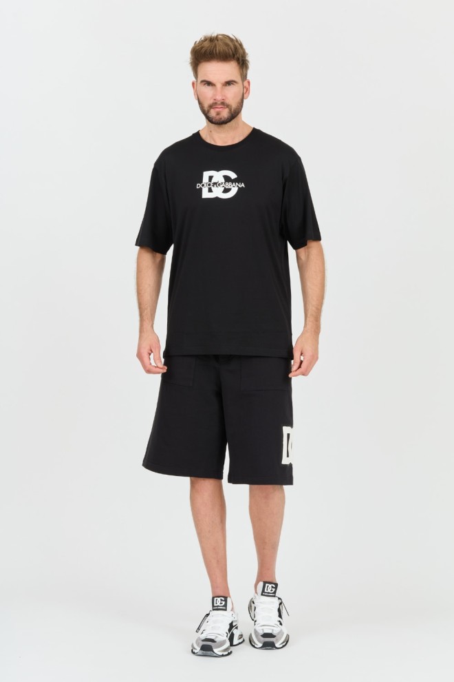 DOLCE & GABBANA Pantaloni scurți negri pentru bărbați