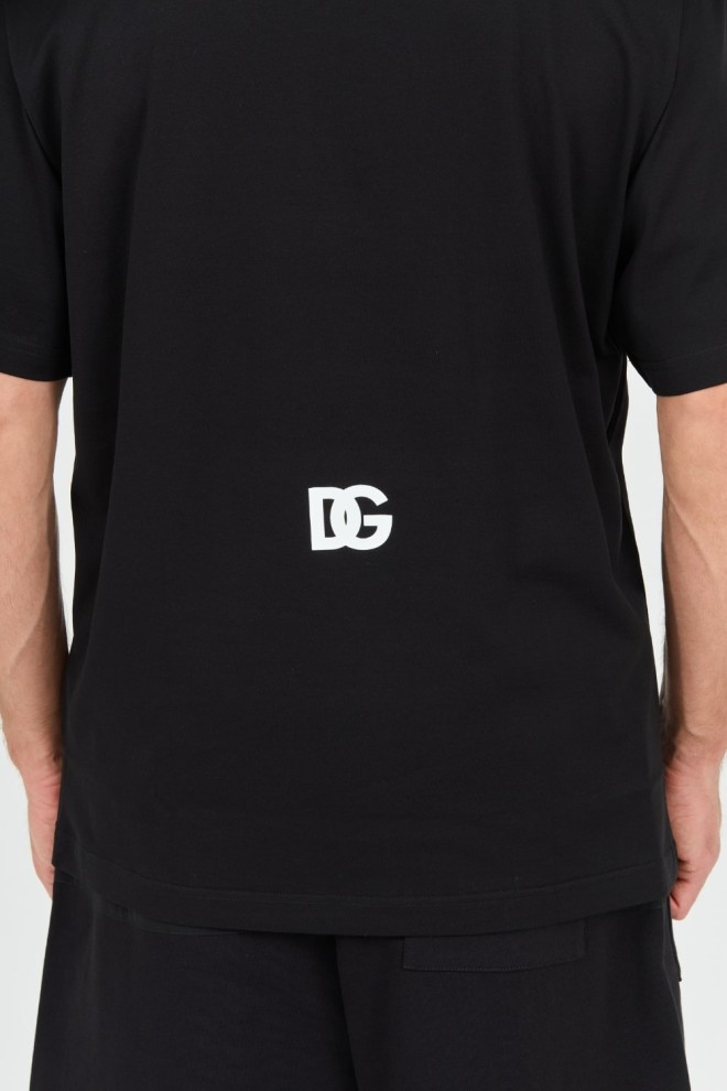 DOLCE & GABBANA Black t-shirt with large logo