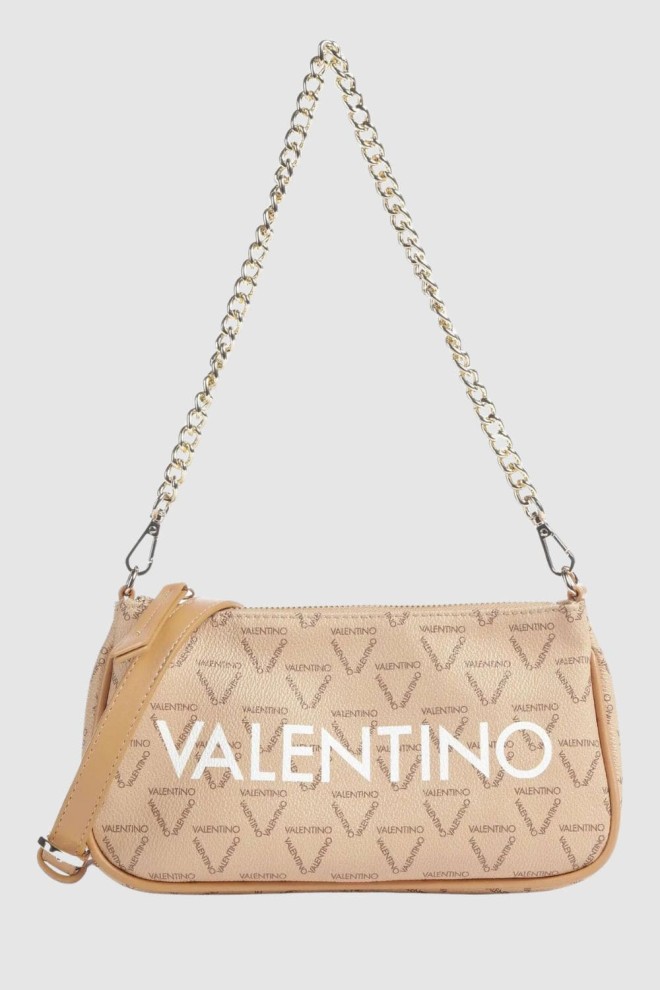 VALENTINO Small beige Liuto letter purse