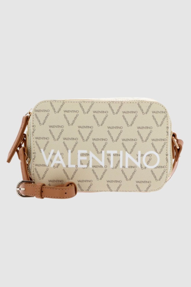 VALENTINO Mała kremowa torebka Liuto Camera Bag