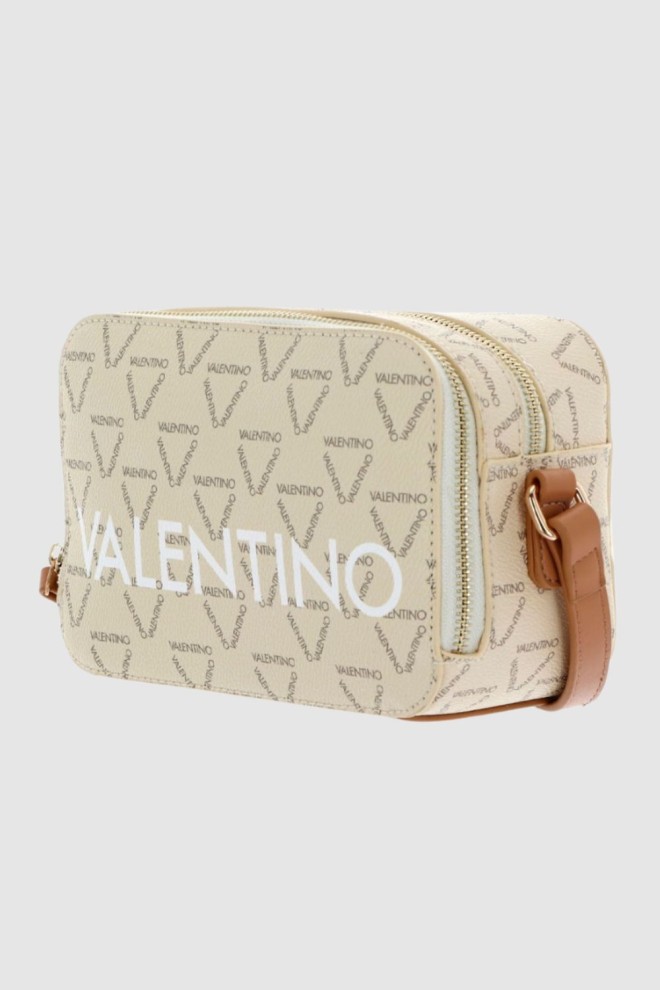 VALENTINO Mała kremowa torebka Liuto Camera Bag