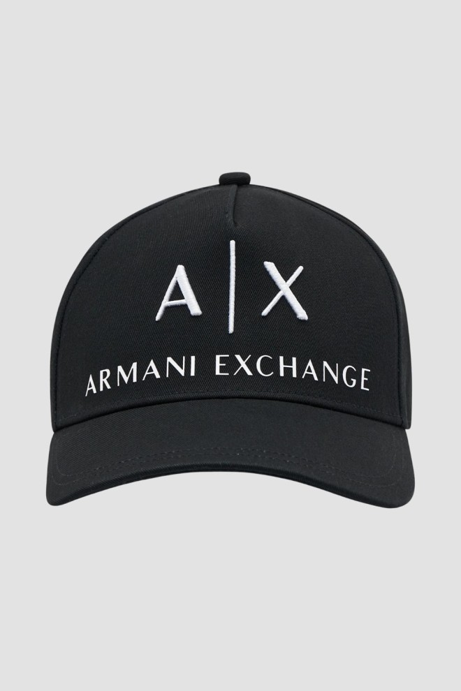 ARMANI EXCHANGE Black baseball cap