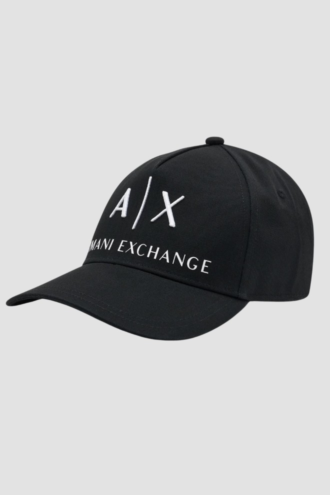 ARMANI EXCHANGE Black baseball cap