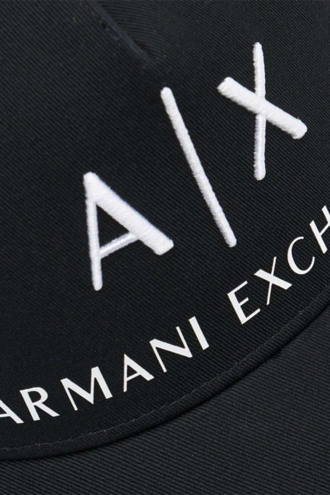 ARMANI EXCHANGE Black baseball cap