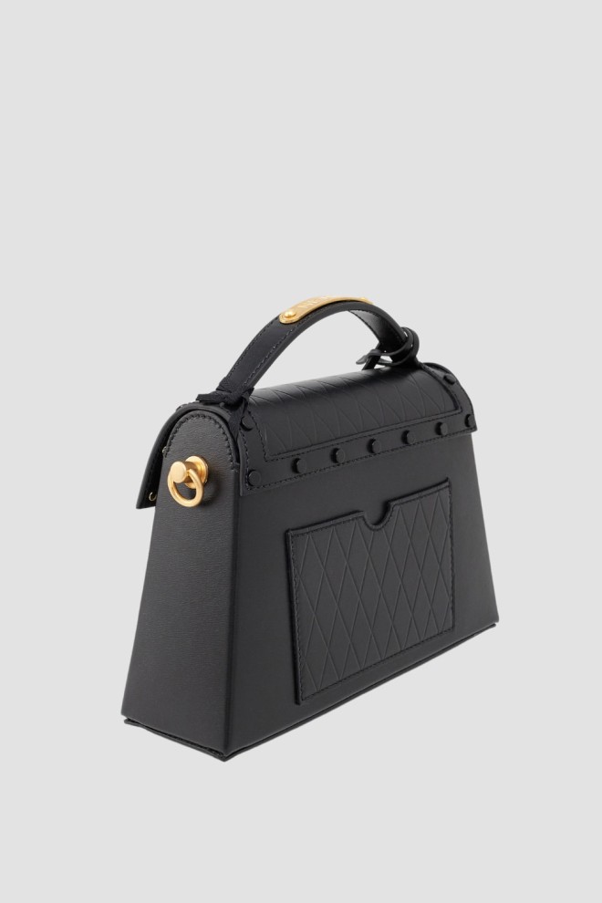 BALMAIN Black B-buzz Dynasty-cuir handbag