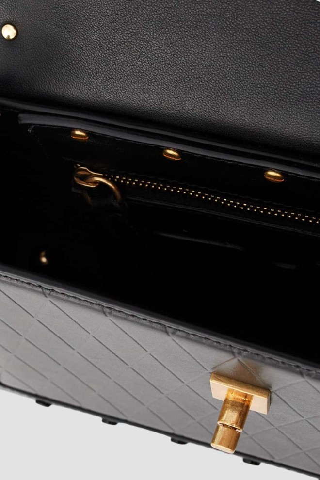 BALMAIN Geantă neagră B-buzz Dynasty-cuir