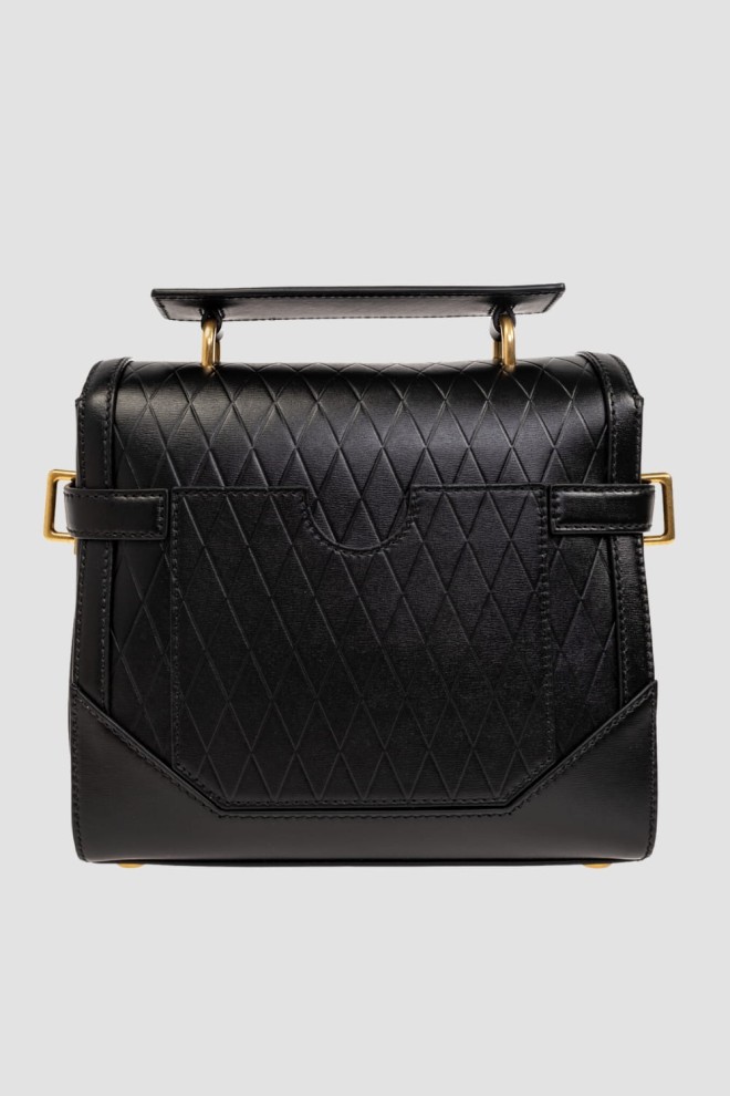 BALMAIN Black B-buzz leather handbag