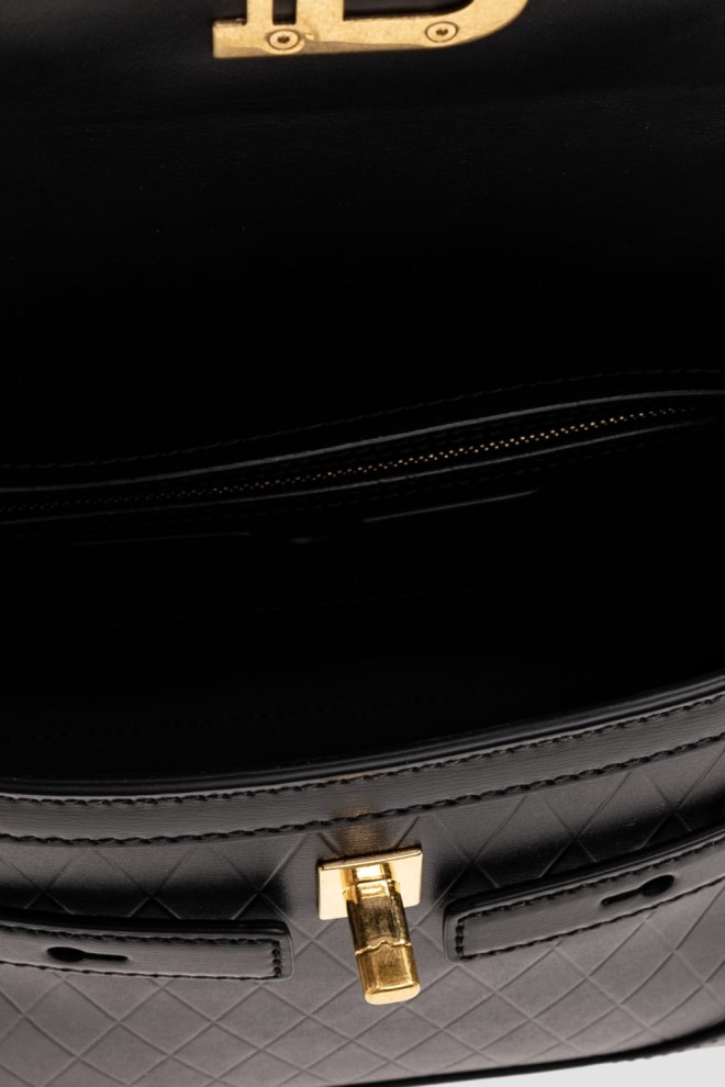 BALMAIN Black B-buzz leather handbag