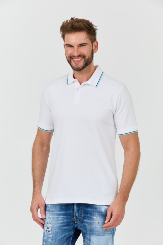 GUESS Polo alb pentru...