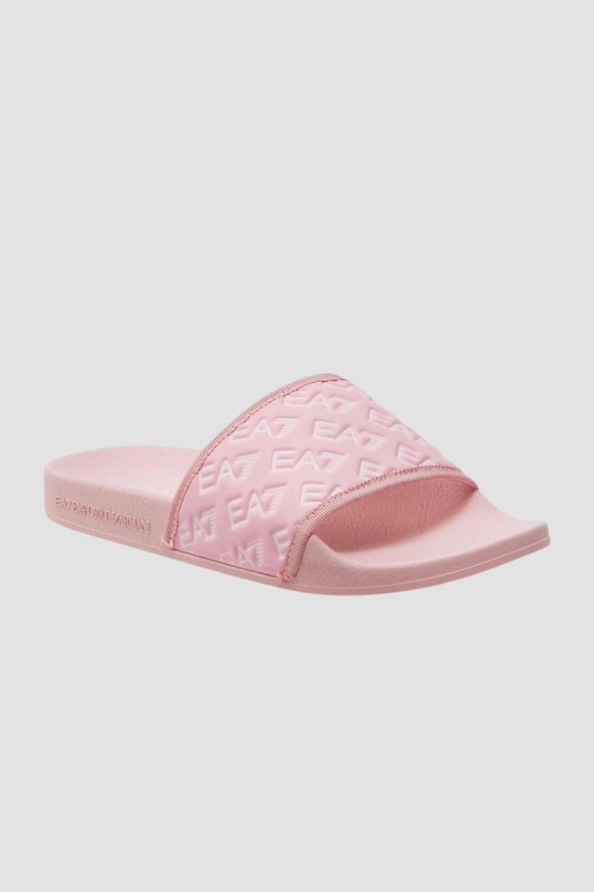 EA7 EMPORIO ARMANI Pink Logoed Flip Flops