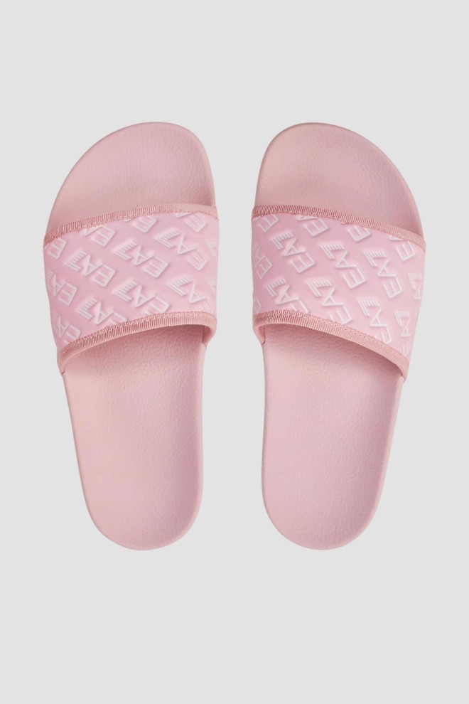 EA7 EMPORIO ARMANI Pink Logoed Flip Flops