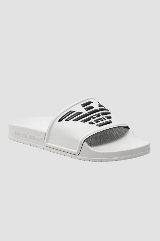 EMPORIO ARMANI Alb Mules PVC logo flip-flops